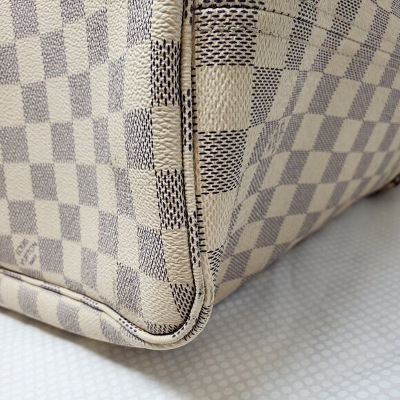 Louis Vuitton Neverfull GM Tote Bag In Damier Azur Canvas w/ Entrupy COA - Picture 15 of 16